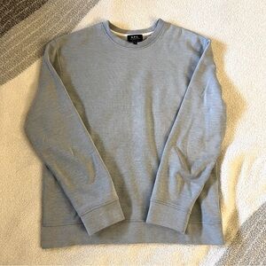 A.P.C. Rue Madame Blue Crewneck Sweatshirt - Size M (EUC)